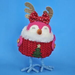 Target Bird Christmas Featherly Friends Pink Felt Fabric Birds Antlers *READ